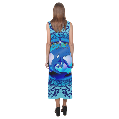 The dragon Phaedra Sleeveless Open Fork Long Dress (Model D08)