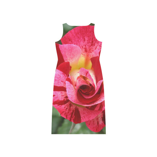 Pink Rose Phaedra Sleeveless Open Fork Long Dress (Model D08)
