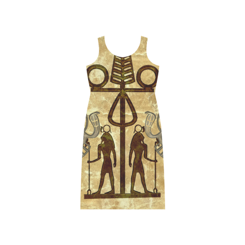 Egyptian sign Phaedra Sleeveless Open Fork Long Dress (Model D08)