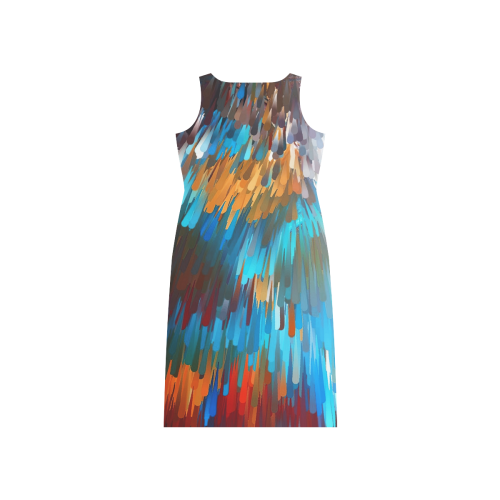 Happy Pattern by Artdream Phaedra Sleeveless Open Fork Long Dress (Model D08)
