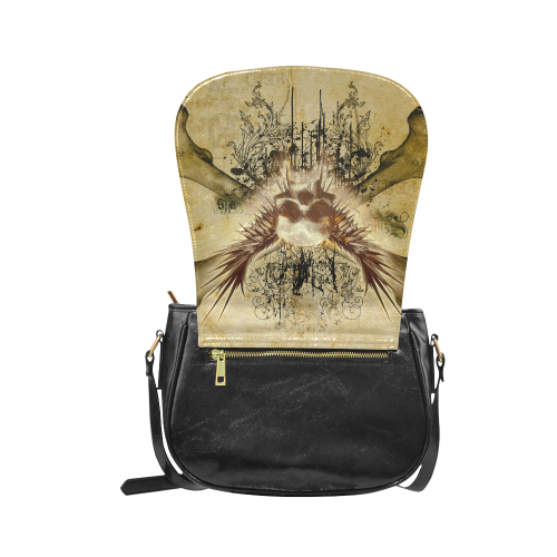 Amazing skull, wings and grunge Classic Saddle Bag/Small (Model 1648)
