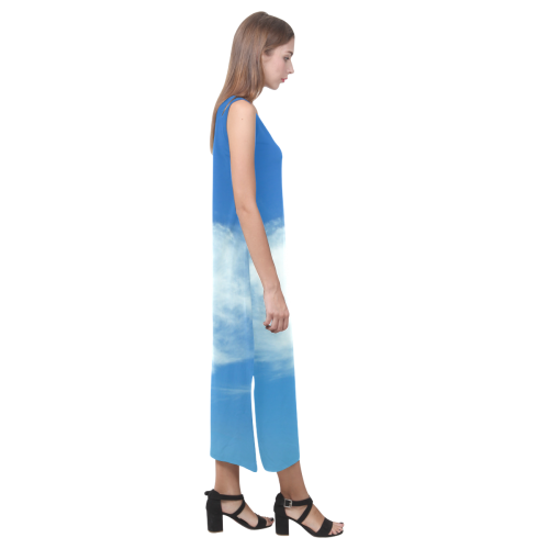 Summer Clouds Phaedra Sleeveless Open Fork Long Dress (Model D08)