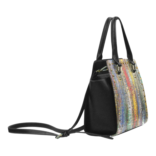 Colorful Grunge Rivet Shoulder Handbag (Model 1645)