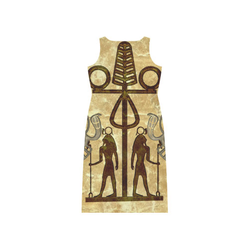 Egyptian sign Phaedra Sleeveless Open Fork Long Dress (Model D08)