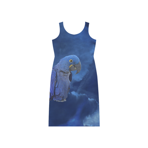 Hyacinth Macaw Phaedra Sleeveless Open Fork Long Dress (Model D08)