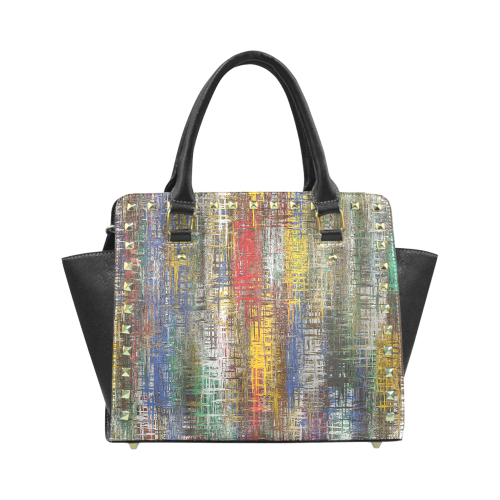 Colorful Grunge Rivet Shoulder Handbag (Model 1645)