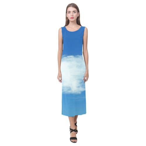 Summer Clouds Phaedra Sleeveless Open Fork Long Dress (Model D08)