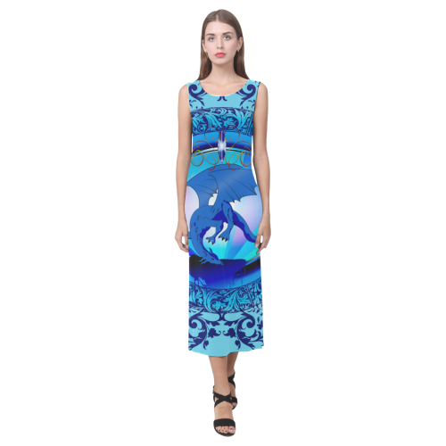 The dragon Phaedra Sleeveless Open Fork Long Dress (Model D08)