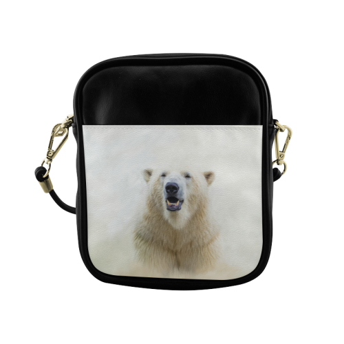 Cute  Zoo Polar Bear Sling Bag (Model 1627)