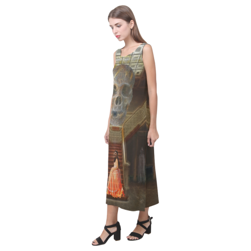 princess Phaedra Sleeveless Open Fork Long Dress (Model D08)