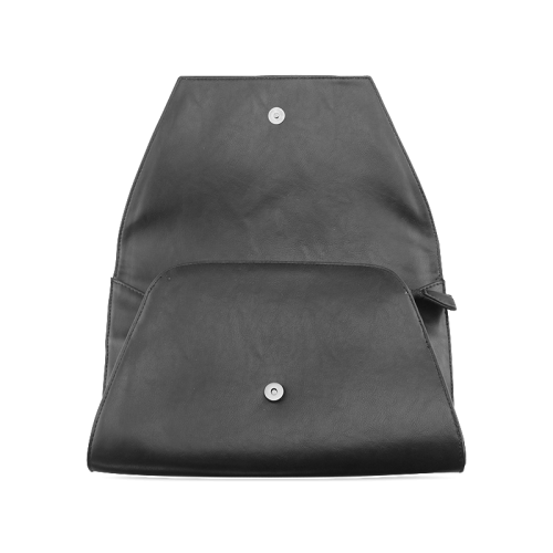 Crazy Spiral Shapes Pattern - Black White Clutch Bag (Model 1630)