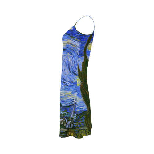 Van Gogh Starry Night Tree Alcestis Slip Dress (Model D05)