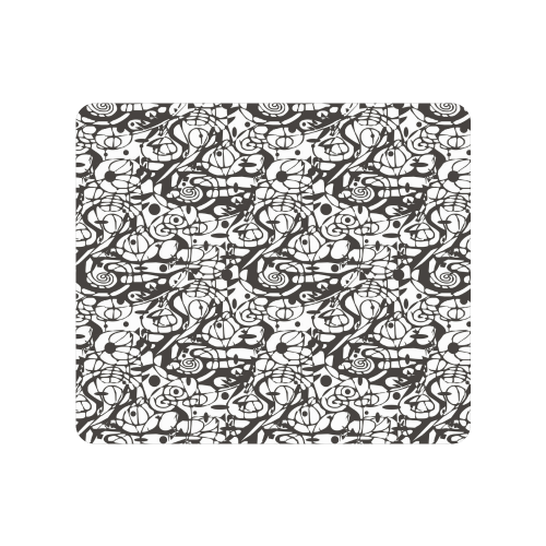 Crazy Spiral Shapes Pattern - Black White Men's Clutch Purse （Model 1638）