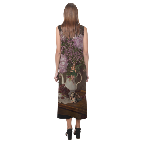 A Fairy Dreaming In Pastel Phaedra Sleeveless Open Fork Long Dress (Model D08)