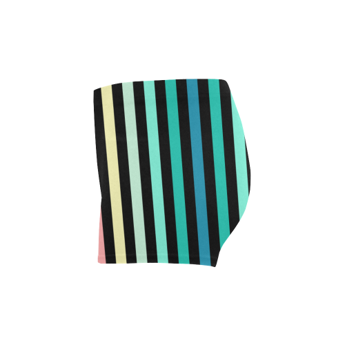 Rainbow Stripes Briseis Skinny Shorts (Model L04)