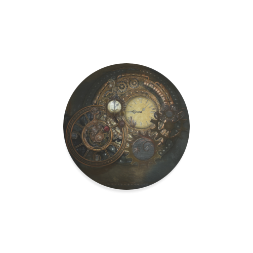Painting Steampunk clocks and gears Round Coaster