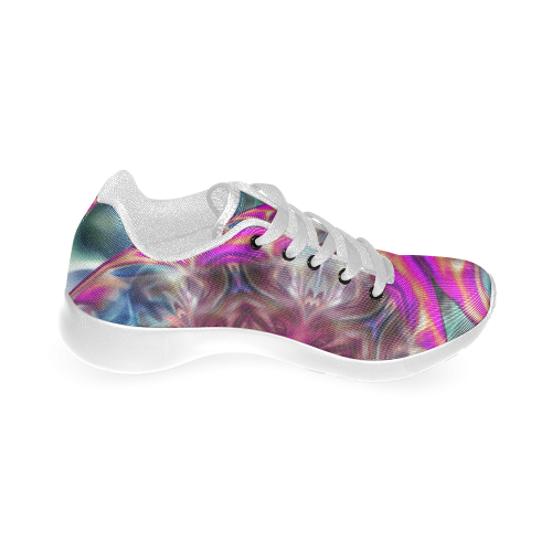 Apophysis Fractal Kaleidoscope Mirror pink blue Women’s Running Shoes (Model 020)