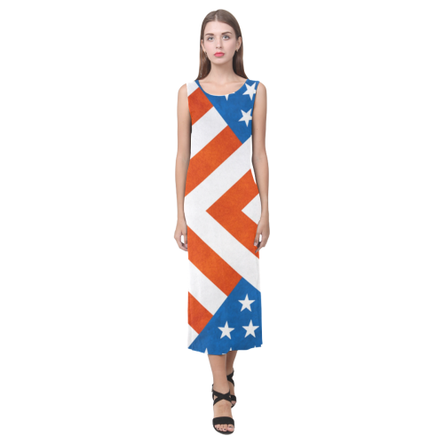 America Phaedra Sleeveless Open Fork Long Dress (Model D08)