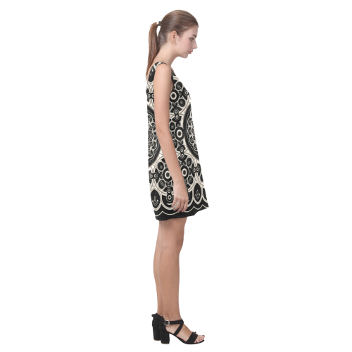 Black Lace Helen Sleeveless Dress (Model D10)