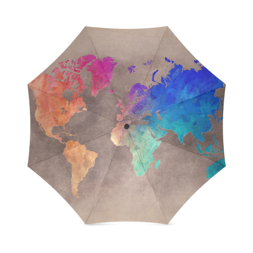 world map 25 Foldable Umbrella (Model U01)