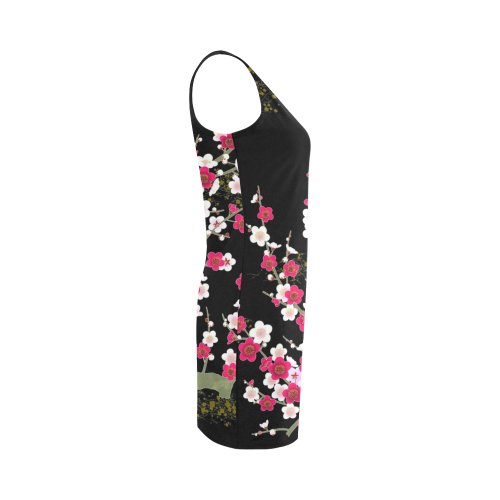 Pink White Sakura Floral Medea Vest Dress (Model D06)