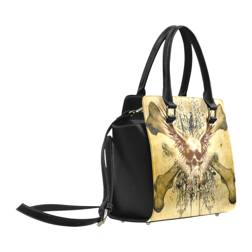 Amazing skull, wings and grunge Classic Shoulder Handbag (Model 1653)