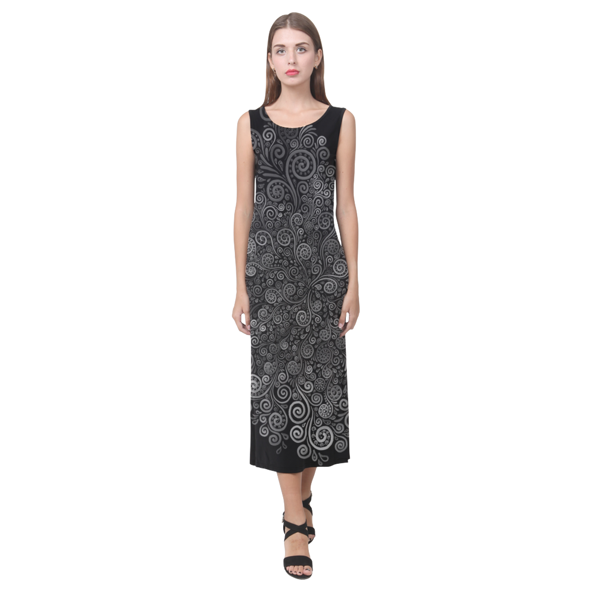 Medicine Blessing White Phaedra Sleeveless Open Fork Long Dress