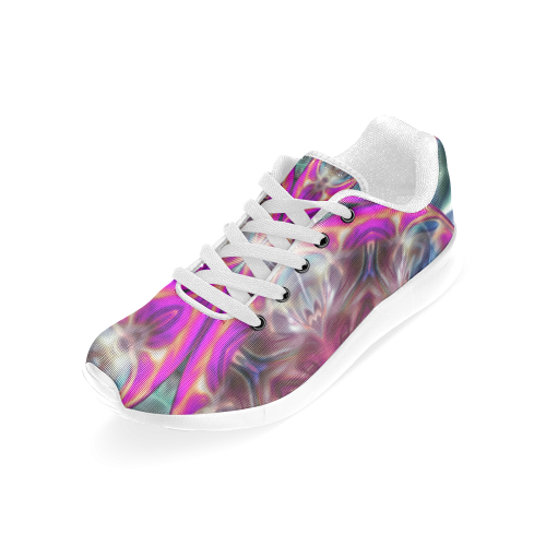 Apophysis Fractal Kaleidoscope Mirror pink blue Women’s Running Shoes (Model 020)