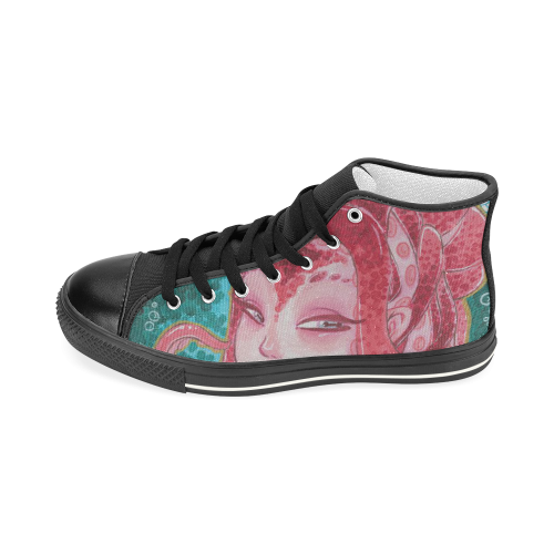 octogirl Women's Classic High Top Canvas Shoes (Model 017)