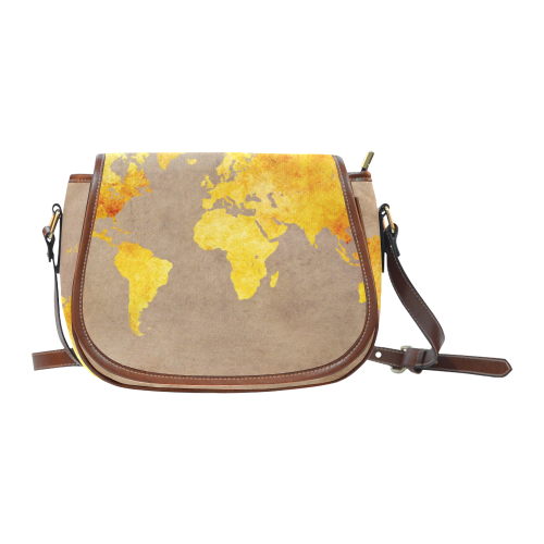 world map 23 Saddle Bag/Large (Model 1649)