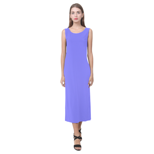 Periwinkle Perkiness Phaedra Sleeveless Open Fork Long Dress (Model D08)