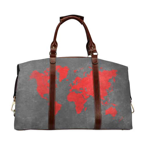 world map 24 Classic Travel Bag (Model 1643)