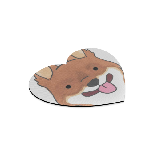 corgi 1 Heart-shaped Mousepad