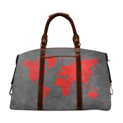 world map 24 Classic Travel Bag (Model 1643)