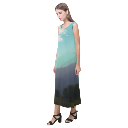 Deep Layers Phaedra Sleeveless Open Fork Long Dress (Model D08)