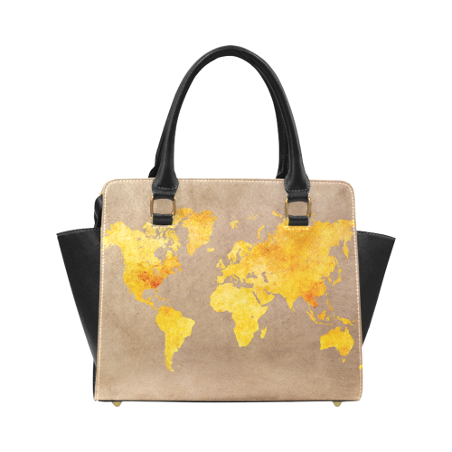 world map 23 Classic Shoulder Handbag (Model 1653)