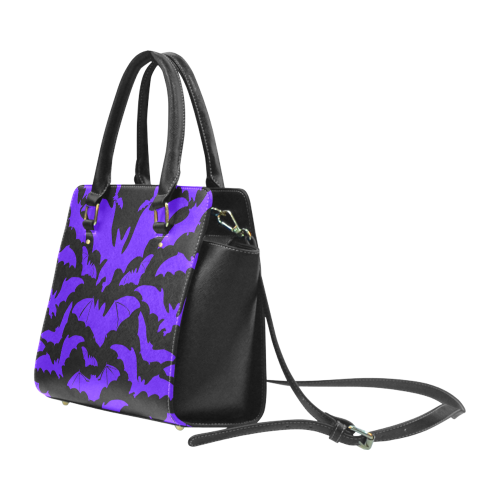 Purple bats Classic Shoulder Classic Shoulder Handbag (Model 1653)