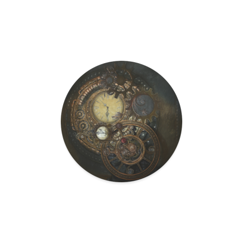 Painting Steampunk clocks and gears Round Coaster