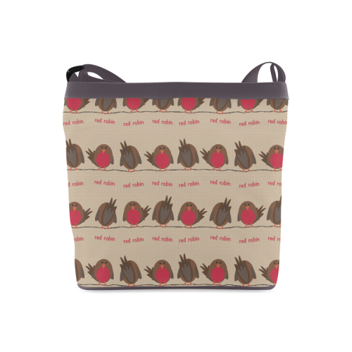 Red Robin Pattern Crossbody Bags (Model 1613)