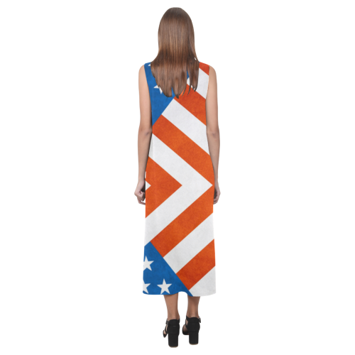 America Phaedra Sleeveless Open Fork Long Dress (Model D08)