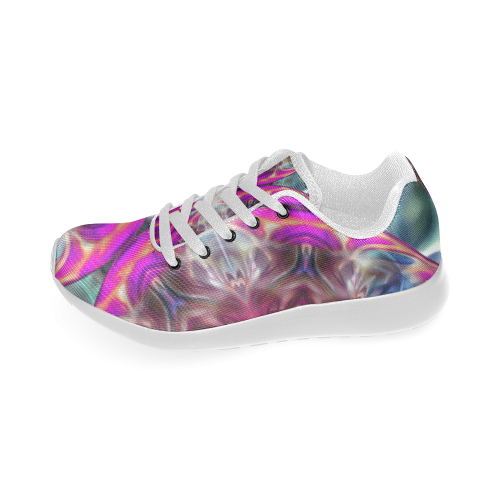 Apophysis Fractal Kaleidoscope Mirror pink blue Women’s Running Shoes (Model 020)