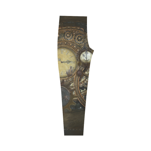 Painting Steampunk clocks and gears Capri Legging (Model L02)