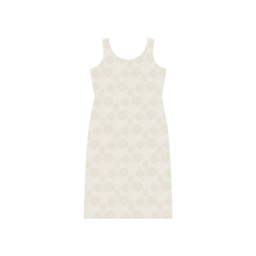 Wedding Day Cream Floral by Aleta Phaedra Sleeveless Open Fork Long Dress (Model D08)