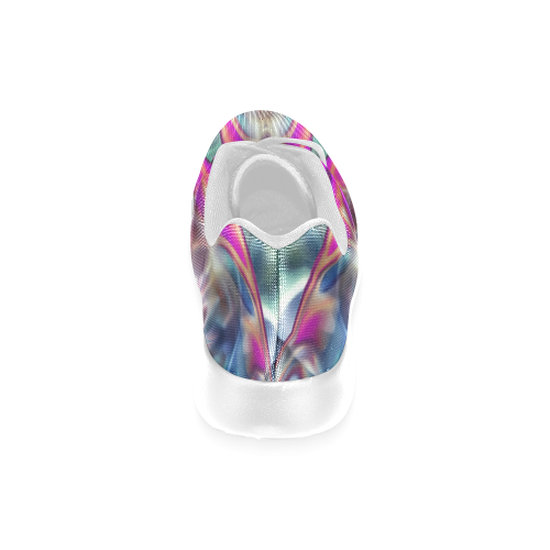Apophysis Fractal Kaleidoscope Mirror pink blue Women’s Running Shoes (Model 020)