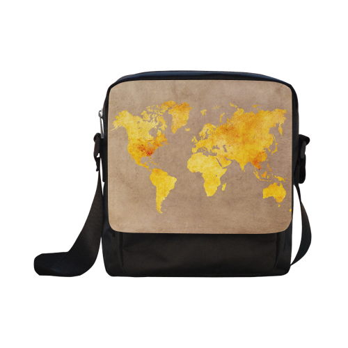 world map 23 Crossbody Nylon Bags (Model 1633)