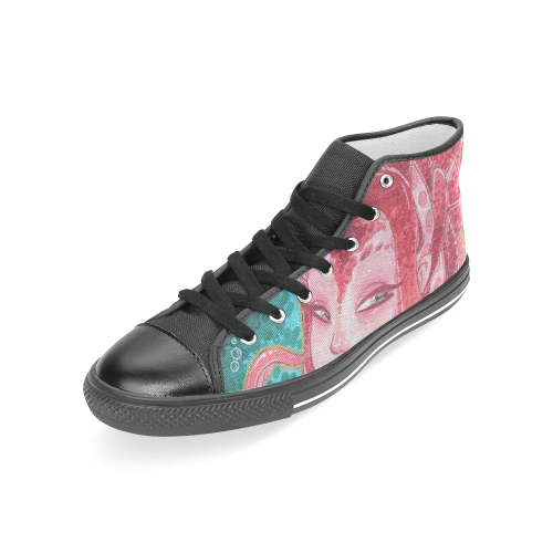 octogirl Women's Classic High Top Canvas Shoes (Model 017)