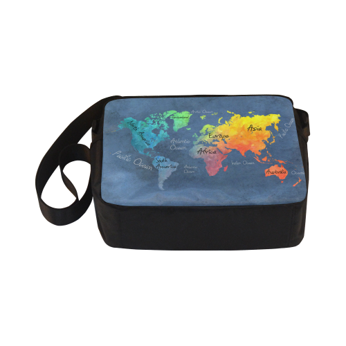 world map 30 Classic Cross-body Nylon Bags (Model 1632)