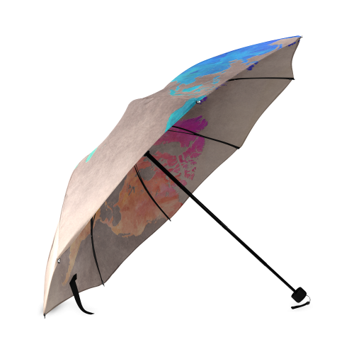 world map 25 Foldable Umbrella (Model U01)