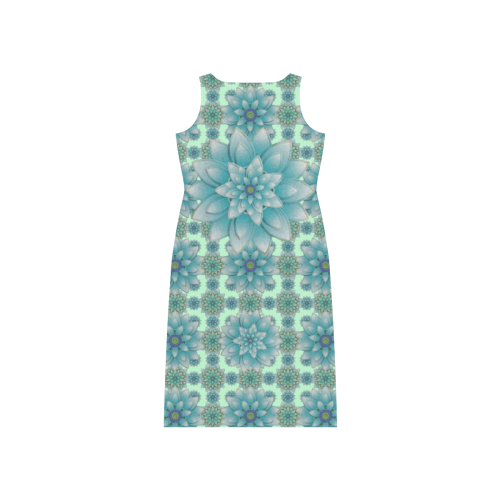Happiness Turquoise Phaedra Sleeveless Open Fork Long Dress (Model D08)