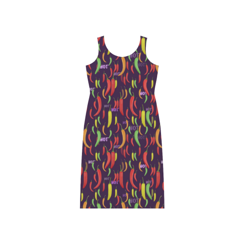 Hot pfefferoni Phaedra Sleeveless Open Fork Long Dress (Model D08)